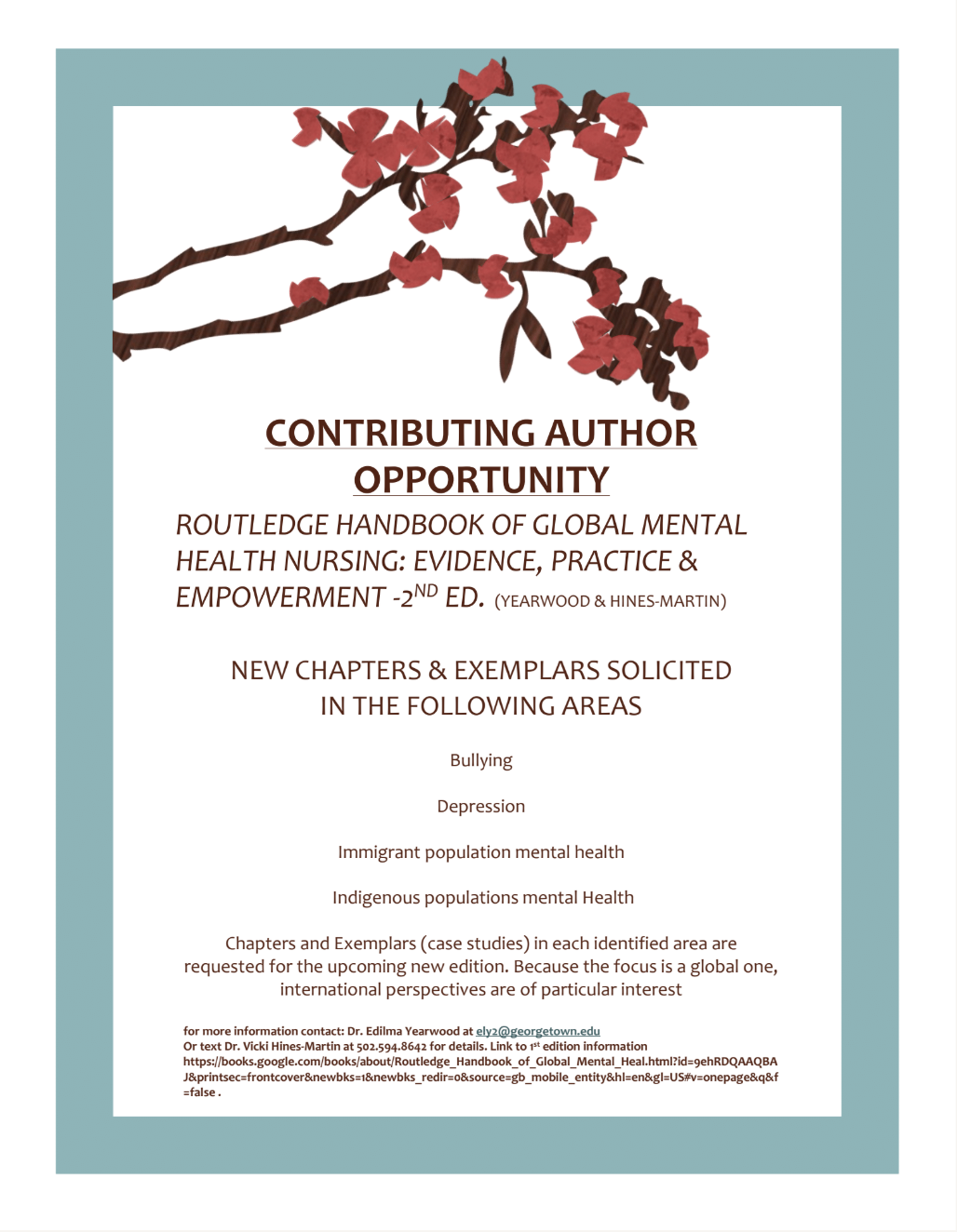 CONTRIBUTING AUTHOR OPPORTUNITY